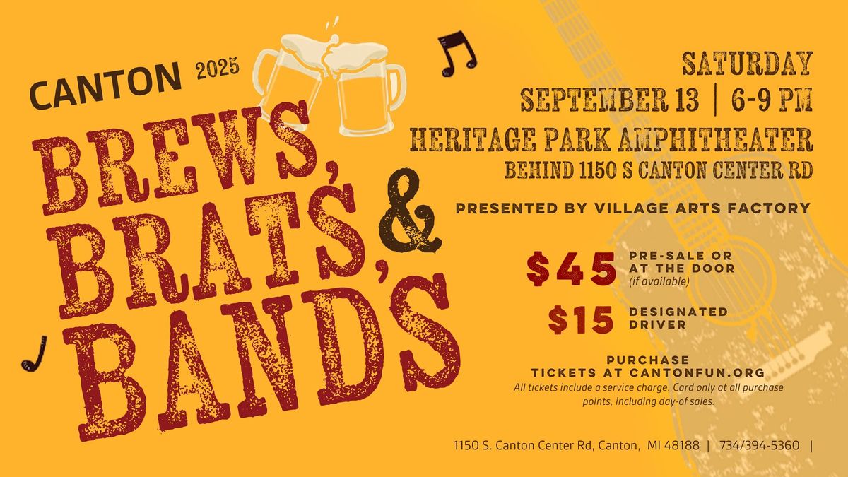 Attendees at Canton's 15th Annual Brews, Brats, and Bands enjoy a day full of craft beers, delicious brats, and vibrant live music.