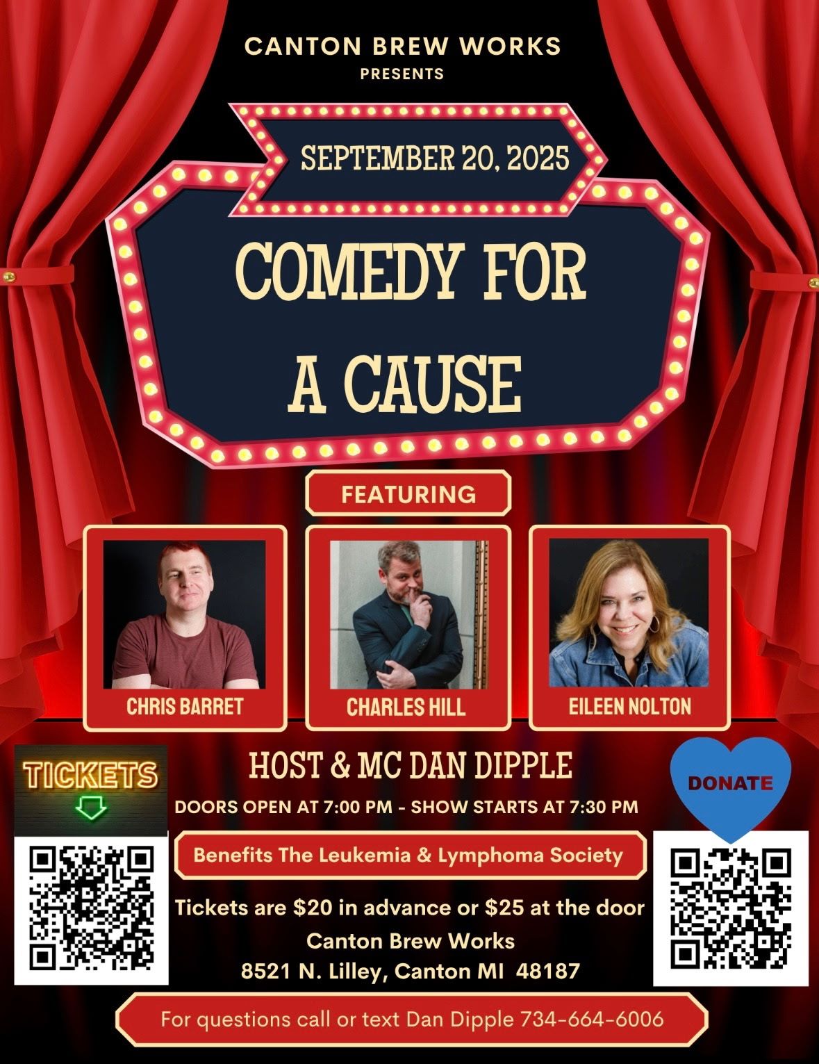 A lively evening at Canton Brew Works for Comedy for a Cause.